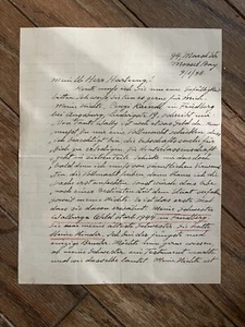 1948 Letter Handwritten In German Front And Back - Picture 1 of 2