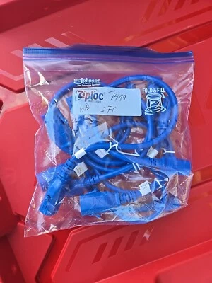 D-Lock C14 C13 Power Cord 2nd Generation 6pcs 2ft Blue  - Image 1 of 2