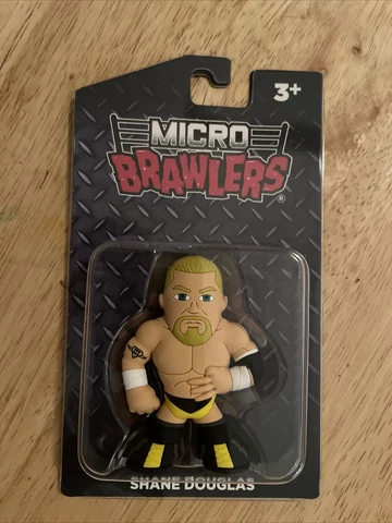 WWE/ ECW/ WCW WRESTLING SHANE DOUGLAS Micro Brawlers Pro Wrestling Crate Cover