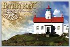 CA Battery Point Light House Lighthouse Crescent City Postcard View 4x6 Unused