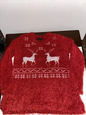 Suéter Navidad Rojo Lavandería Francesa Talla XL Foto 1 de 2