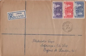 St. Vincent 1937 George VI Coronation Registered First Day Cover to England - Picture 1 of 2