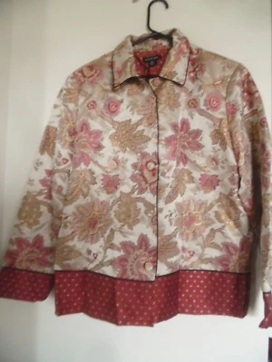 CHAQUETA BLAZER DE SEDA DE DISEÑADOR PARA MUJER AUGUST MAX TALLA 3 Foto 1 de 3