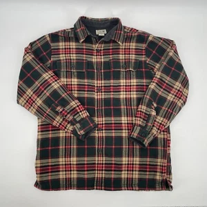 Vintage LL Bean Flanell Hemd Jacke Arbeit Trucker Karo kariert M Fleece gefüttert EG - Bild 1 von 9