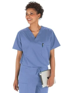 Lydia's Scrubs Select Unisex Ceil Blue Scrub Top XXS XS Small Medium NWT - Picture 1 of 6