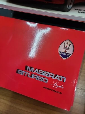 LIBRETTO USO E MANUTENZIONE MASERATI BITURBO SPYDER EDIZIONE  INGLESE  - Immagine 1 di 4