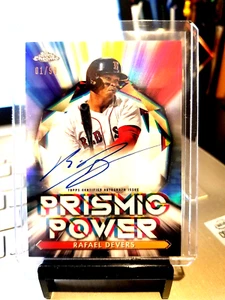 2021 RAFAEL DEVERS #1/99 TOPPS CHROME PRISMIC POWER "AUTO" #PPA-RD MINT. - Picture 1 of 9