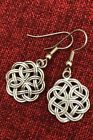 Celtic Knot Earrings Endless Irish Kells Iona Surgical Steel Hooks Silver Pewter