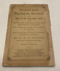 1890 Marriage: Physiologically Considered Early Eugenics Manual w/ Illustrations - Bild 1 von 8