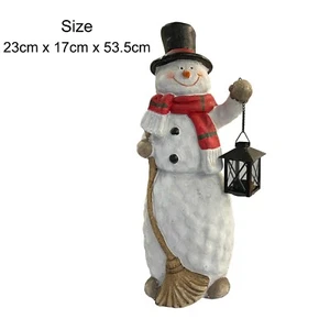 Christmas Very Large Snowman + Tea Light Candle Holder Figure (NFY170174-53.5) - Picture 1 of 1