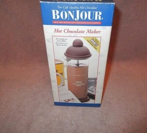NOS Vtg BonJour Hot Chocolate Maker With Hershey's Syrup And Recipe Booklet NEW - Picture 1 of 11