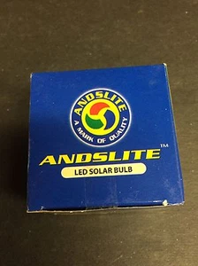 ANDSLITE AN SBM6-WHITE 6 LED SOLAR BULB WHITE LED-METAL BASE - Picture 1 of 5