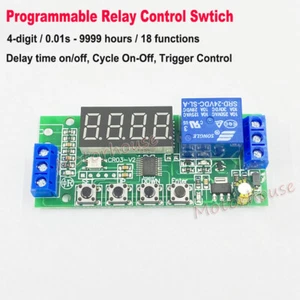 DC5V 12V 24V Multifunction Delay Time On/Off Cycle Timer Relay Controller Switch - Picture 1 of 4
