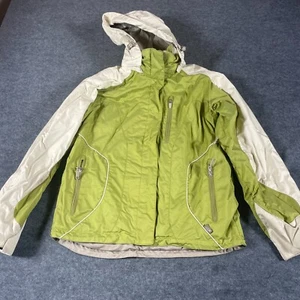 Obermeyer Jacket Womens 8 Green Full Zip Hooded Vented Skiing Racing Thermolite - Picture 1 of 21