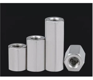 304 SS 3mm/ M3 Height*5-20mm Lengthen Coupling nuts Thick Hex Nut Connection Nut - Picture 1 of 7