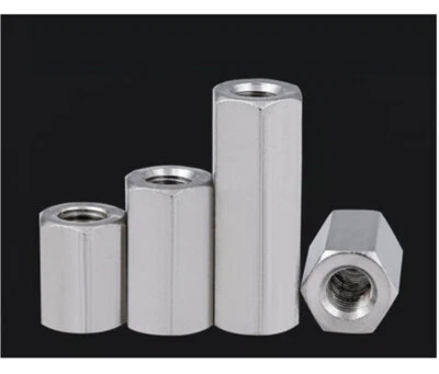 304 SS 3mm/ M3 Height*5-20mm Lengthen Coupling nuts Thick Hex Nut Connection Nut - Image 1 of 4