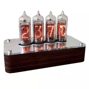 Hágalo usted mismo Kit de montaje TERMÓMETRO lámparas de descarga de gas Nixie Tubes IN-14 Estuche de madera - Imagen 1 de 4
