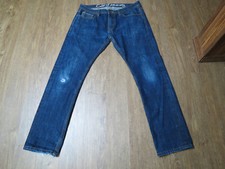 Cult of Individuality Mens Blue Jeans Rocker Slim Fit Sz. W36 L33 Japanese Denim
