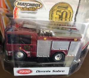 50 Anniversary Matchbox Collectibles 1998 DENNIS SABRE Firetruck - Picture 1 of 12
