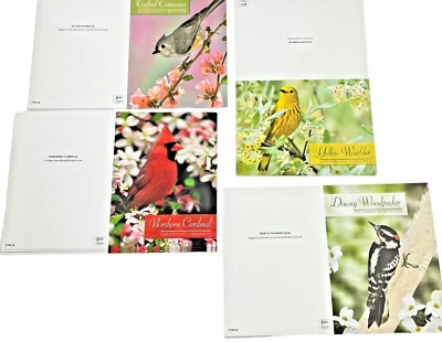 Juego de 23 tarjetas de notas en blanco SFI ORG aves cardenal pájaro carpintero curruca Foto 1 de 4