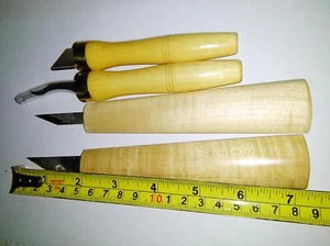4 PCs Wood Handle Sharp Knives and Inlay Tool Scraper Luhier Tools for Violin - Picture 1 of 6