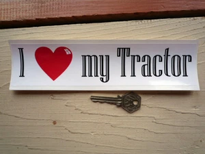 Pegatina I Love My TRACTOR 9" parachoques Massey Ferguson Fordson MM granja de agricultores - Imagen 1 de 1