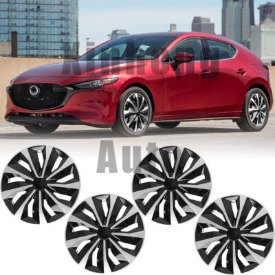 16" Car Hubcaps Wheel Cover Set of 4 Snap R16 Tire Steel For Mazda 6 Mazda 3 - Image 1 of 4