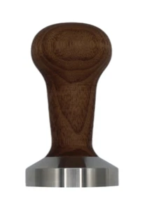 Espresso Tamper Ø 49,7mm Nut Wood Handle Stainless Steel Base for ROK maker - Picture 1 of 1