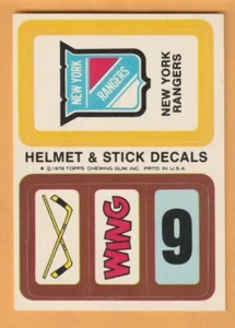 Pegatinas del equipo Topps 1978-79 #11 palos de los New York Rangers - Imagen 1 de 2