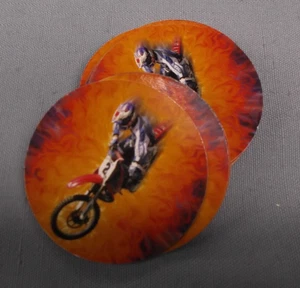 motocross insert orange 2" diameter lot of 10 trophy parts - Picture 1 of 1