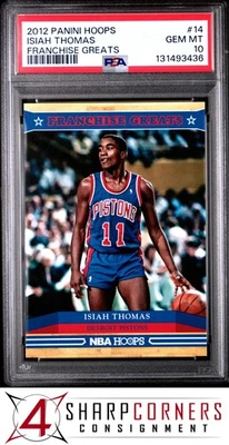 2012 PANINI HOOPS FRANCHISE GREATS #14 ISIAH THOMAS HOF POP 5 PSA 10 - Image 1 of 3