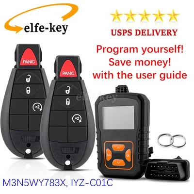 For 2013 2014 2015 2016 2017 Dodge RAM 1500 2500 3500 Remote Key Fob Programmer - Image 1 of 4