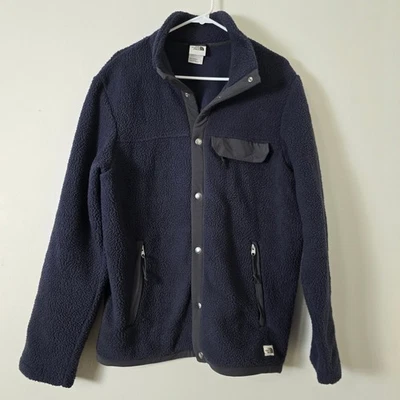 North Face Jacket Cragmont Snap Front Fleece Coat Mens Large Blue Gray - Image 1 of 4