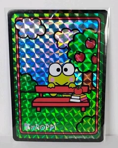 Hello Kitty and Friends Holographic Trading Sticker Keroppi on Bench - Picture 1 of 1