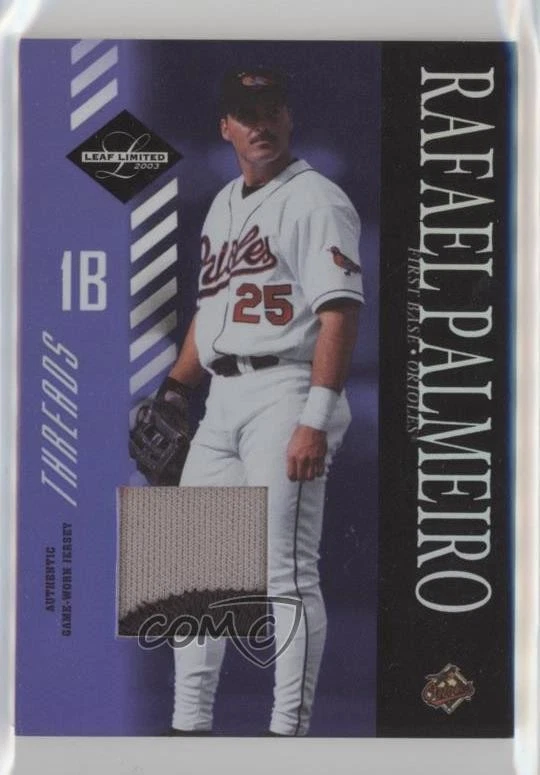 2003 Leaf Limited Threads Purple Materials /25 Rafael Palmeiro #30 - Image 1 of 2