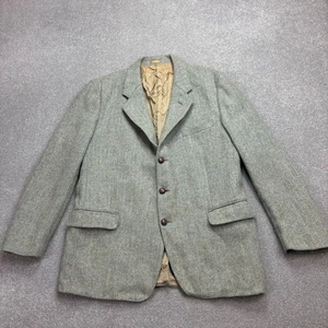 Harris Tweed Jacket Adult 42R Grey Country Hunting Outdoors Weave Blazer Men* - Picture 1 of 13