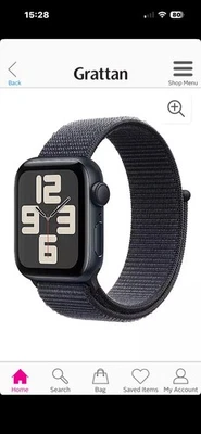 Apple Watch SE (GPS + Cellular)  40mm Aluminium Case with Sport Loop - Midnight - Image 1 of 4