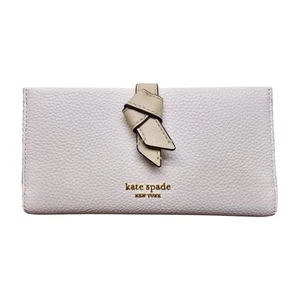 Kate Spade New York Slim Wallet Pebbled Leather NEW WITH TAGS -Light Crea -KH174 - Picture 1 of 9