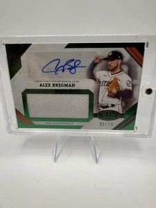 2025 Topps Tier One Auto Jumbo Relic- ALEX BREGMAN #AJR-AB - Green /15 - Astros - Picture 1 of 7