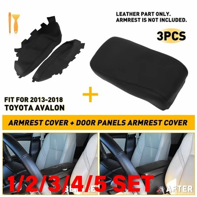 Juego de 1-5 CONJUNTO de reposabrazos y panel de puerta con tapa negra para consola Toyota Avalon 13-18 Foto 1 de 4
