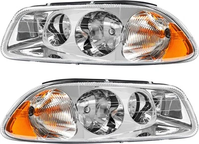 1 Pair Headlights For Mack Pinnacle Granite Vision CX/CT 1998-2018 – Chrome Set - Image 1 of 4