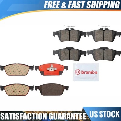 Kit de pastilhas de freio dianteiras e traseiras Brembo de cerâmica para 2014-2017 Ford Transit Connect - Imagem 1 de 4