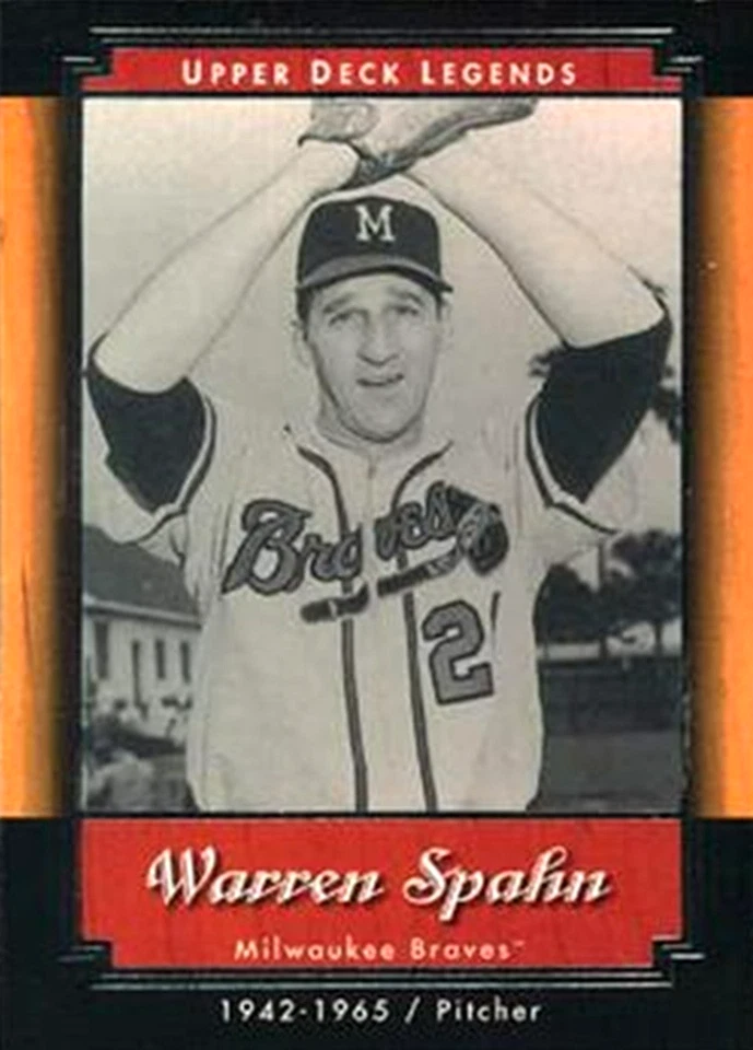 2001 Upper Deck Legends #48 Warren Spahn Milwaukee Braves HOF - Image 1 of 1
