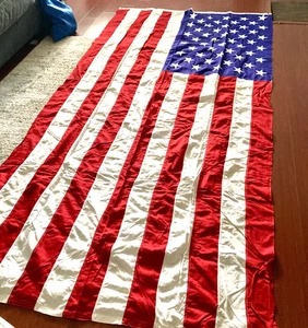Vintage Best Valley Forge Baumwolle Wimpelkette 50 Sterne 110” x 51” USA Flagge - Bild 1 von 8