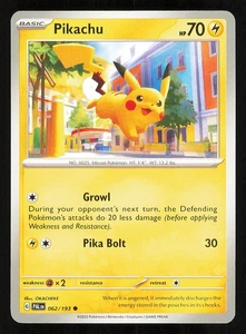 Pikachu 062/193 Regular NM Pokemon TCG Scarlet & Violet Paldea Evolved PAL - Picture 1 of 1