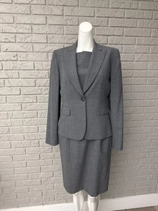 Conjunto de vestido y chaqueta de negocios gris Antonio Melani para mujer talla 6 - Imagen 1 de 11