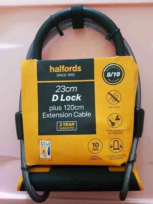 Halfords 23cm D Lock plus 120cm extension cable - Image 1 of 4