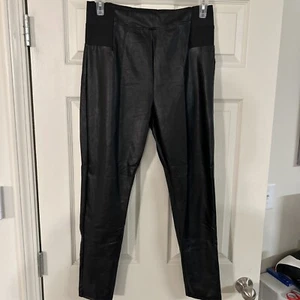 Women's Faux Leather Leggings A New Day Black Size Small - Picture 1 of 2