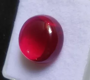 12.5 Ct EGL Certified A+ Natural Burmese Red Ruby Round Cabochon Loose Gemstone - Picture 1 of 9