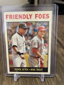 2013 Topps Heritage Mike Trout Derek Jeter Friendly Foes #41 - Picture 1 of 2